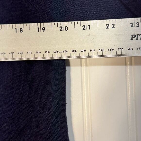 Catherines 0X Navy Lace Back Cardigan 14/16W Plus Open Knit Boho Cottagecore - Picture 3 of 7